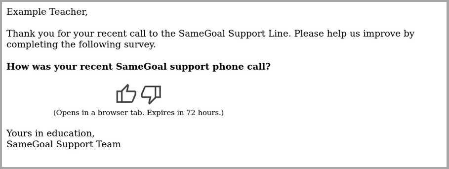 Call-In Survey