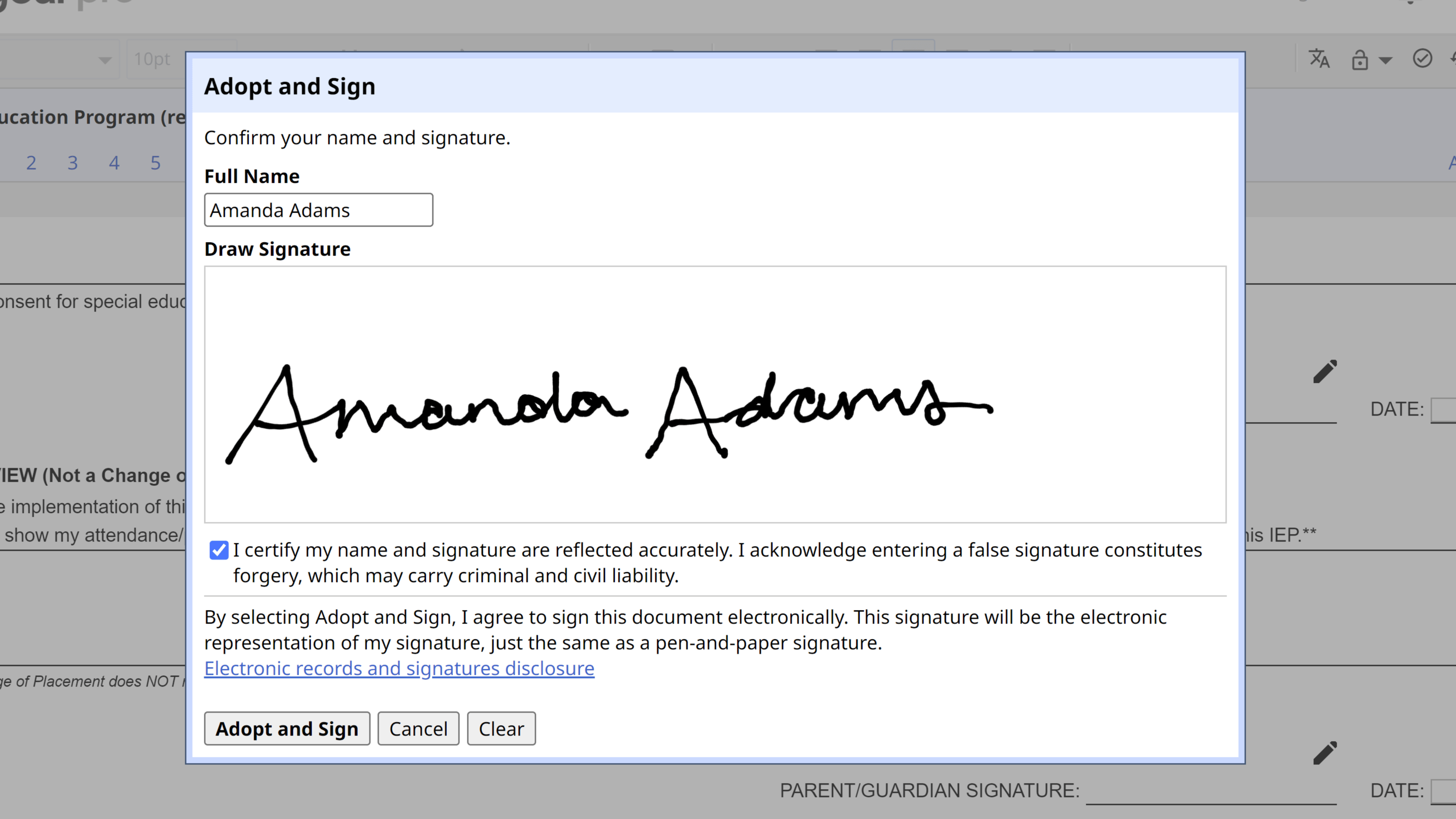 Signatures